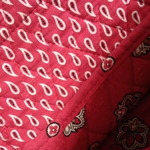Paisley Quilted Bedding Set - Red